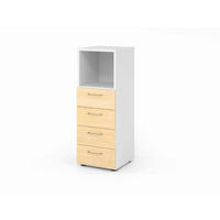 AKTENSCHRANK Weiß, Ahornfarben  - Ahornfarben/Weiß, Basics, Holzwerkstoff (40/110/41,7cm) - Venda