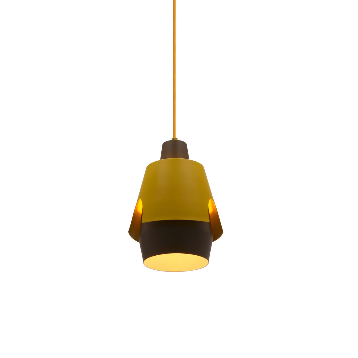 PENDELLAMPA Falun 22/22/150 cm  - grå/gul, Design, metall (22/22/150cm)