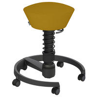 BÜROHOCKER 55/45,66/55 cm  - Gelb/Schwarz, Basics, Textil/Metall (55/45,66/55cm) - Aeris
