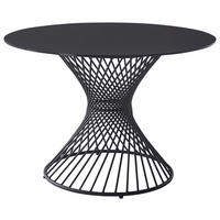 JEDILNA MIZA, črna  - črna, Design, kovina/steklo (110/110/76cm) - Voleo