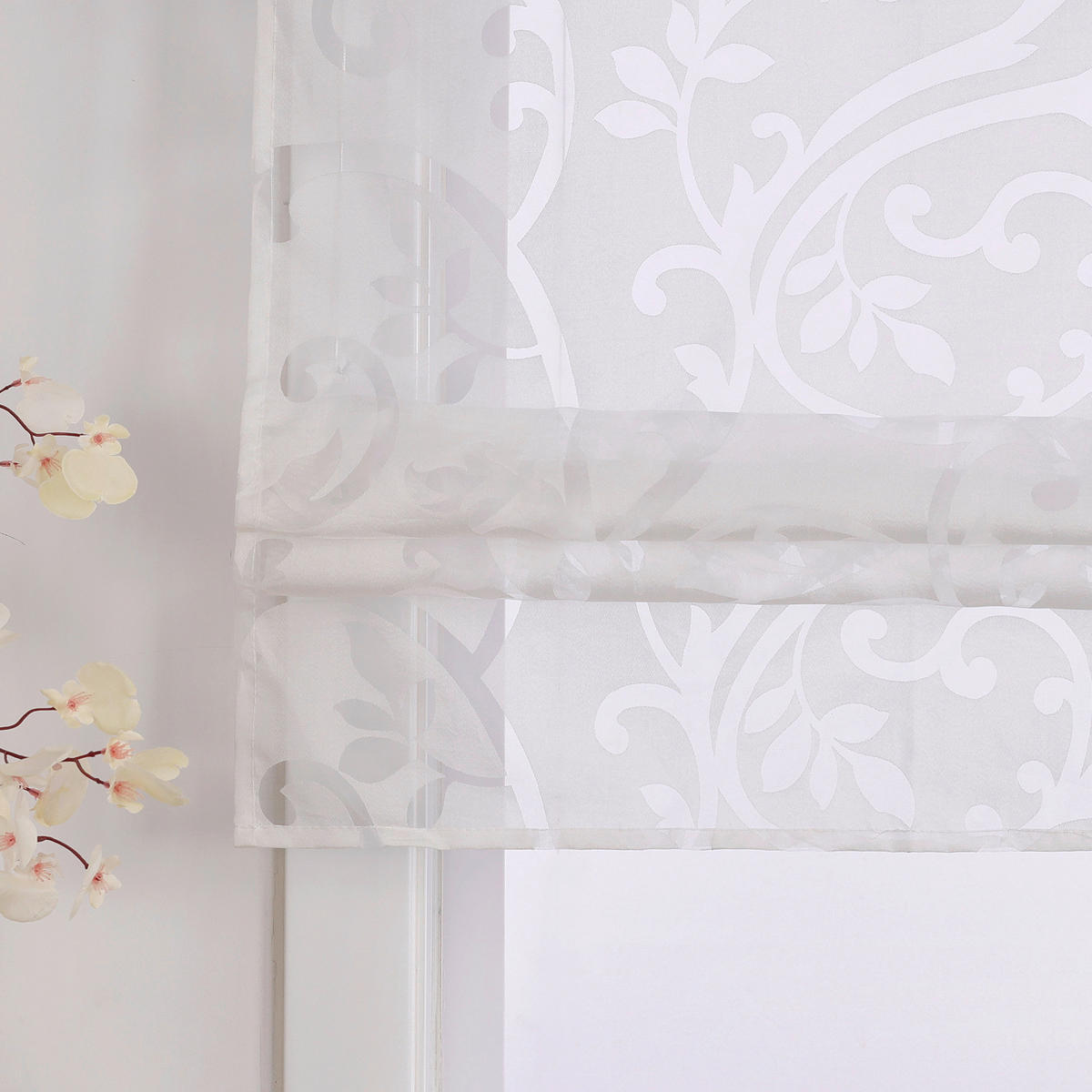 FALTROLLO  transparent  140/140 cm    - Weiß Hochglanz, Basics, Textil (140/140cm)