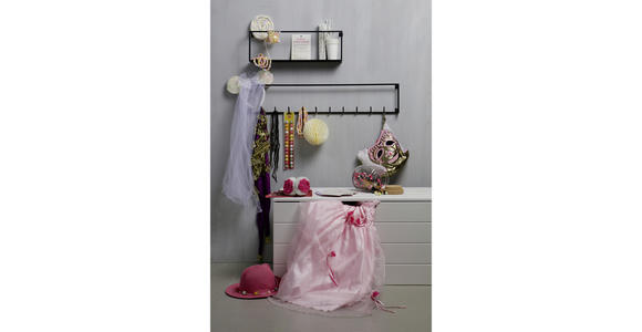 WANDREGAL 50/16/8 cm  - Schwarz, Trend, Metall (50/16/8cm) - Ambia Home