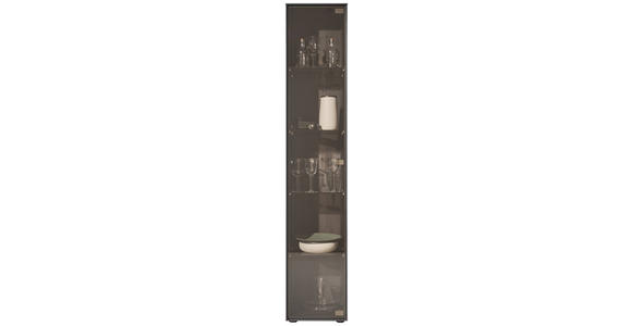 VITRINE Anthrazit  39/204/44 cm  - Anthrazit, Design, Glas/Holz (39/204/44cm) - Johann Jakob