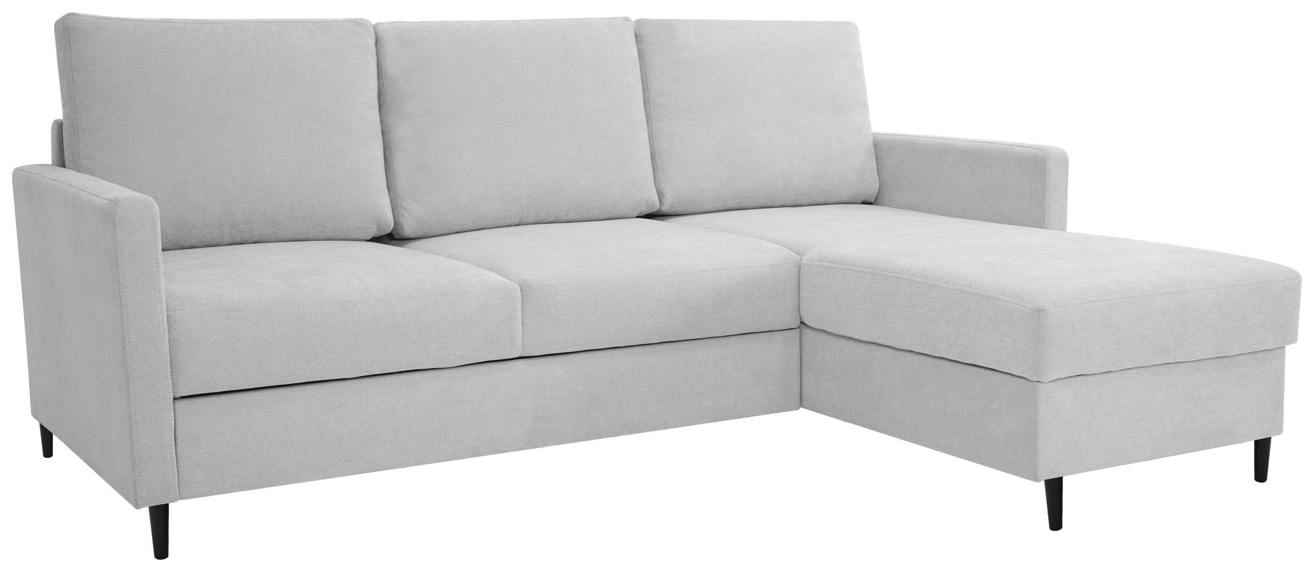 ECKSOFA Beige Chenille  - Beige/Schwarz, KONVENTIONELL, Holz/Textil (159/221cm) - Carryhome
