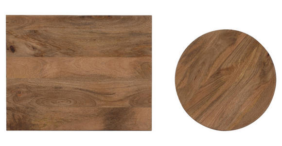 BEISTELLTISCHSET Mangoholz massiv rechteckig Braun - Braun, Design, Holz (50/40/50cm) - Ambia Home