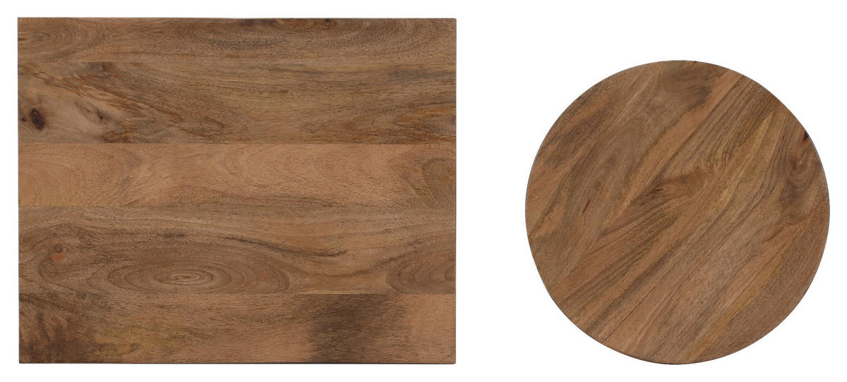 SADA STOLKŮ, mangové dřevo, hnědá - hnědá, Design, dřevo (50/40/50cm) - Ambia Home