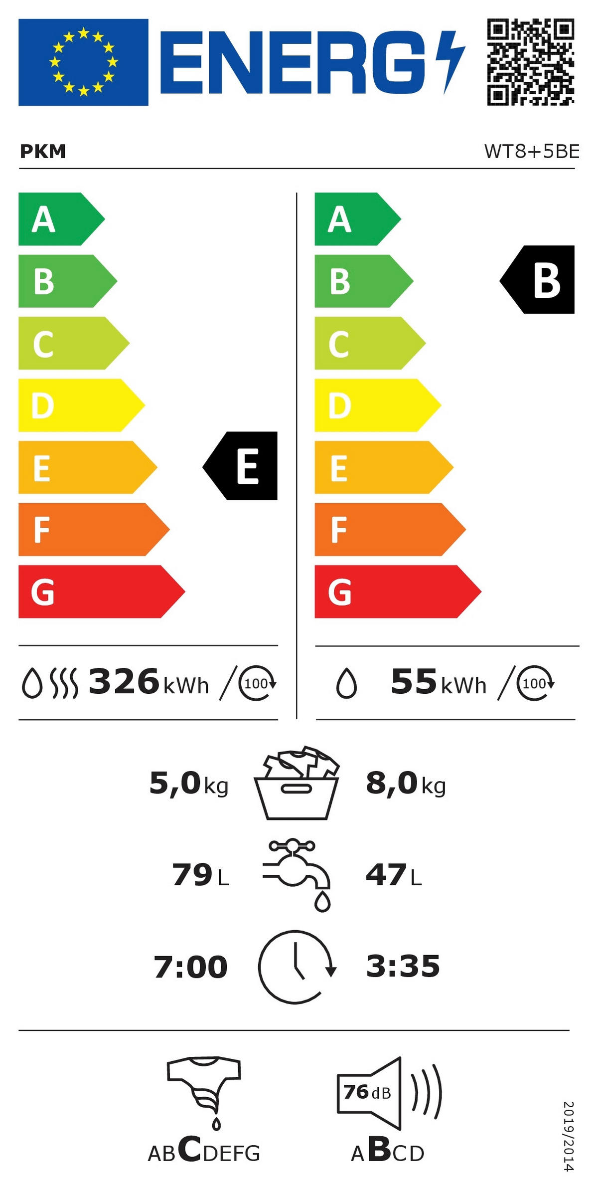 WÄSCHETROCKNER WT8+5BE  - Weiss, Trend, Kunststoff/Metall (60/84,7/52cm) - PKM