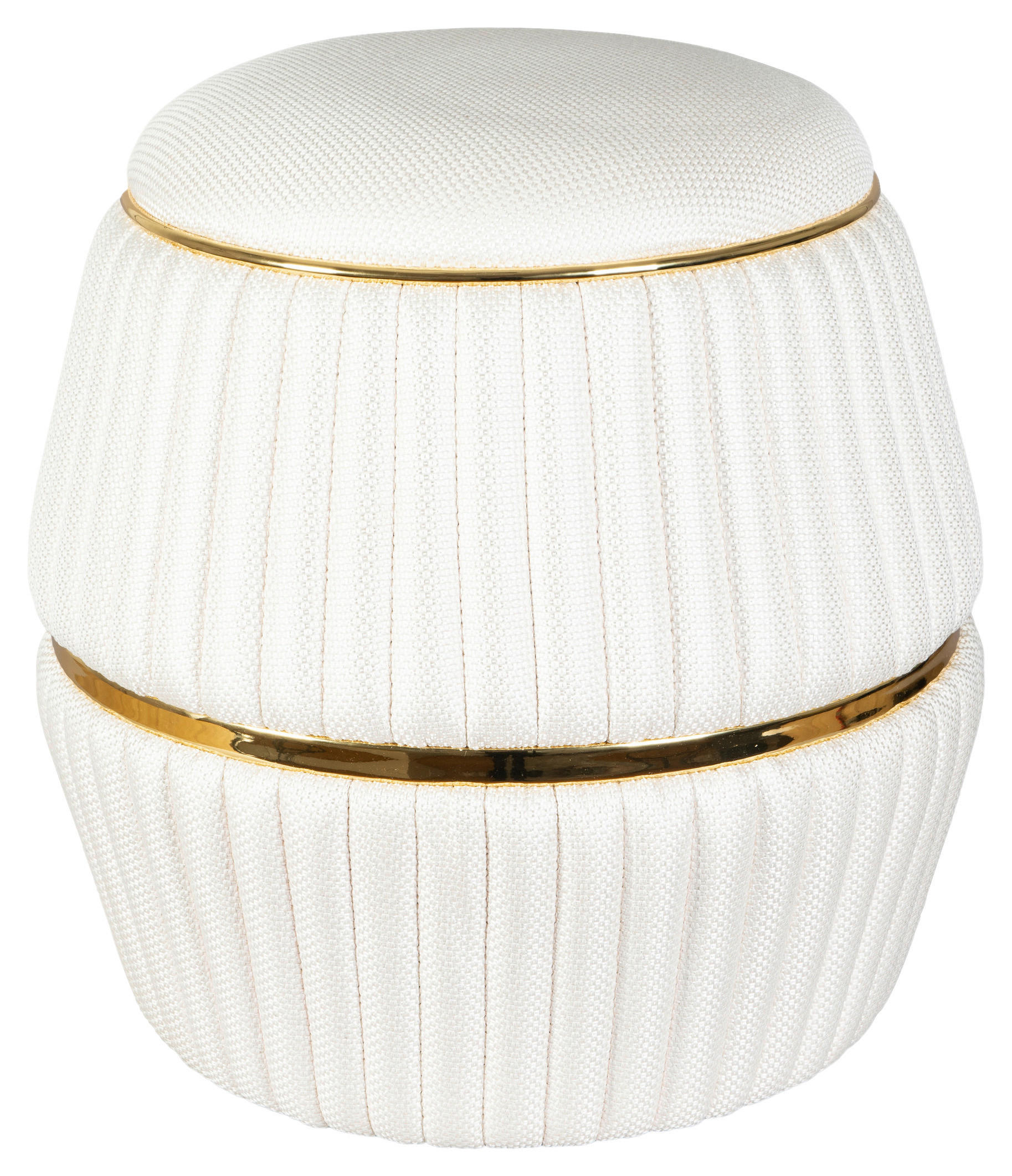 Kayoom Hocker Gold, Beige 53 cm