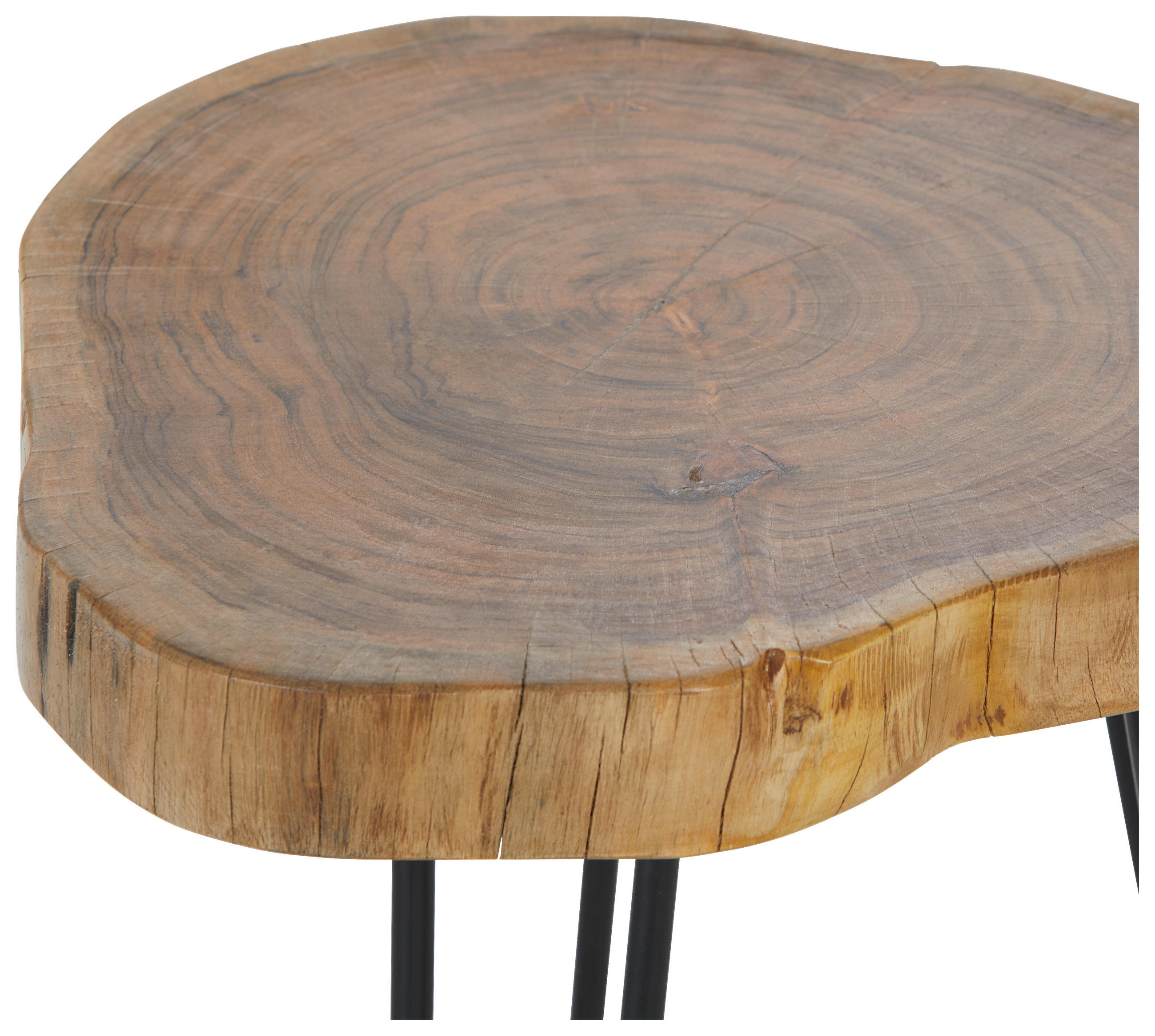 ODKLÁDACÍ STOLEK, akácie, černá, barvy akácie - černá/barvy akácie, Design, kov/dřevo (40/40/45cm) - Landscape