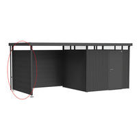 SEITENWAND GERÄTEHAUS HIGHLINE 197/181/2,5 cm   - Dunkelgrau, Basics, Metall (197/181/2,5cm) - Biohort