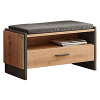 LAVICA DO PREDSIENE, sivá, dub artisan, 87,1/47,9/41,3 cm - čierna/sivá, Trend, kompozitné drevo/textil (87,1/47,9/41,3cm) - Hom`in