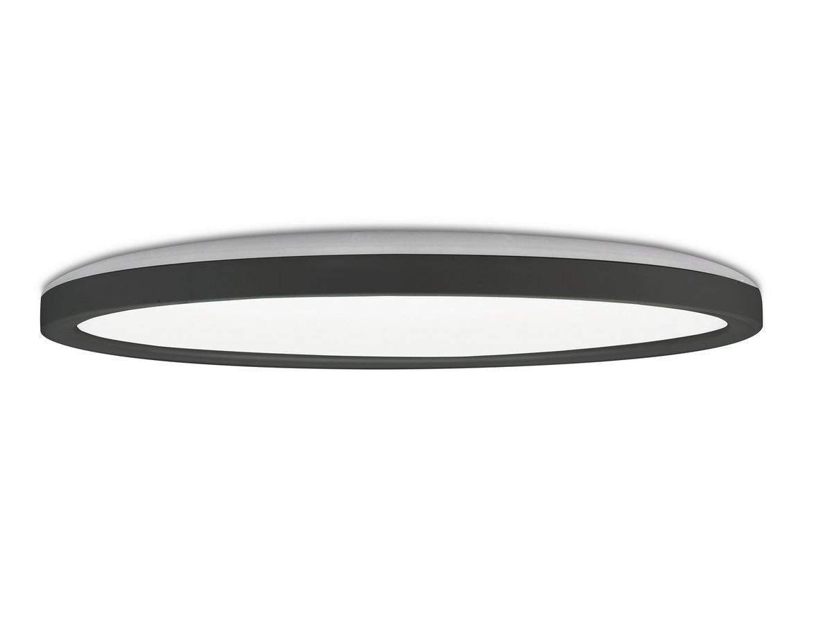 ZUNANJA STROPNA SVETILKA        40/2,6 cm       - črna, Basics, umetna masa (40/2,6cm)