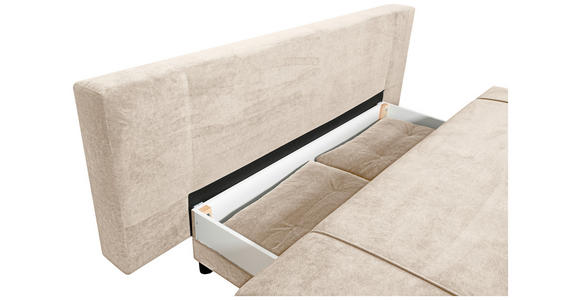 SCHLAFSOFA Webstoff Creme  - Creme/Schwarz, KONVENTIONELL, Holz/Kunststoff (199/88/88cm) - Carryhome