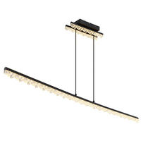 LED-HÄNGELEUCHTE 120/12,5/120 cm  - Klar/Schwarz, Design, Kunststoff/Metall (120/12,5/120cm) - Globo