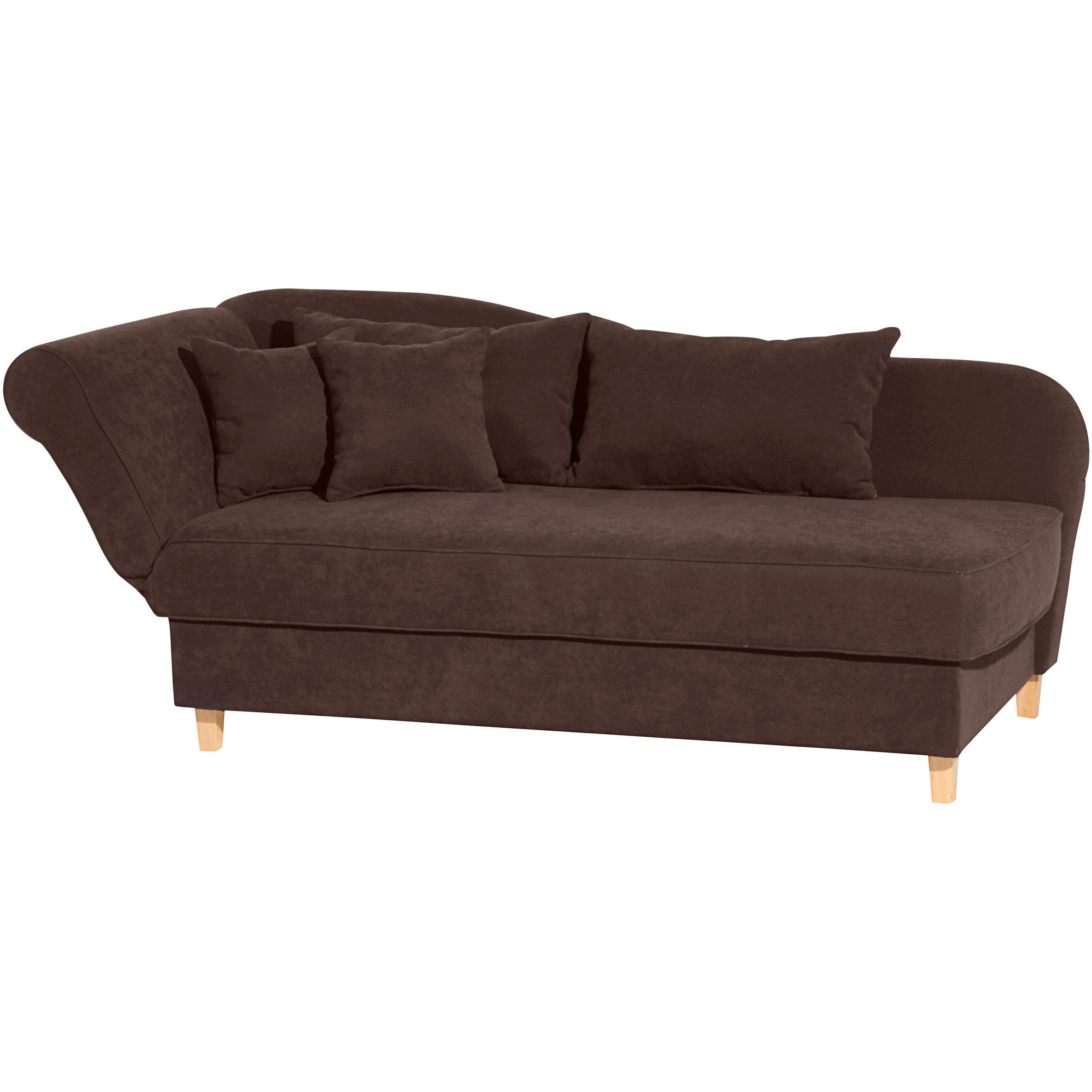 RÉCAMIERE Braun Velours  - Buchefarben/Braun, Design, Holz/Textil (190/88/82cm) - Max Winzer