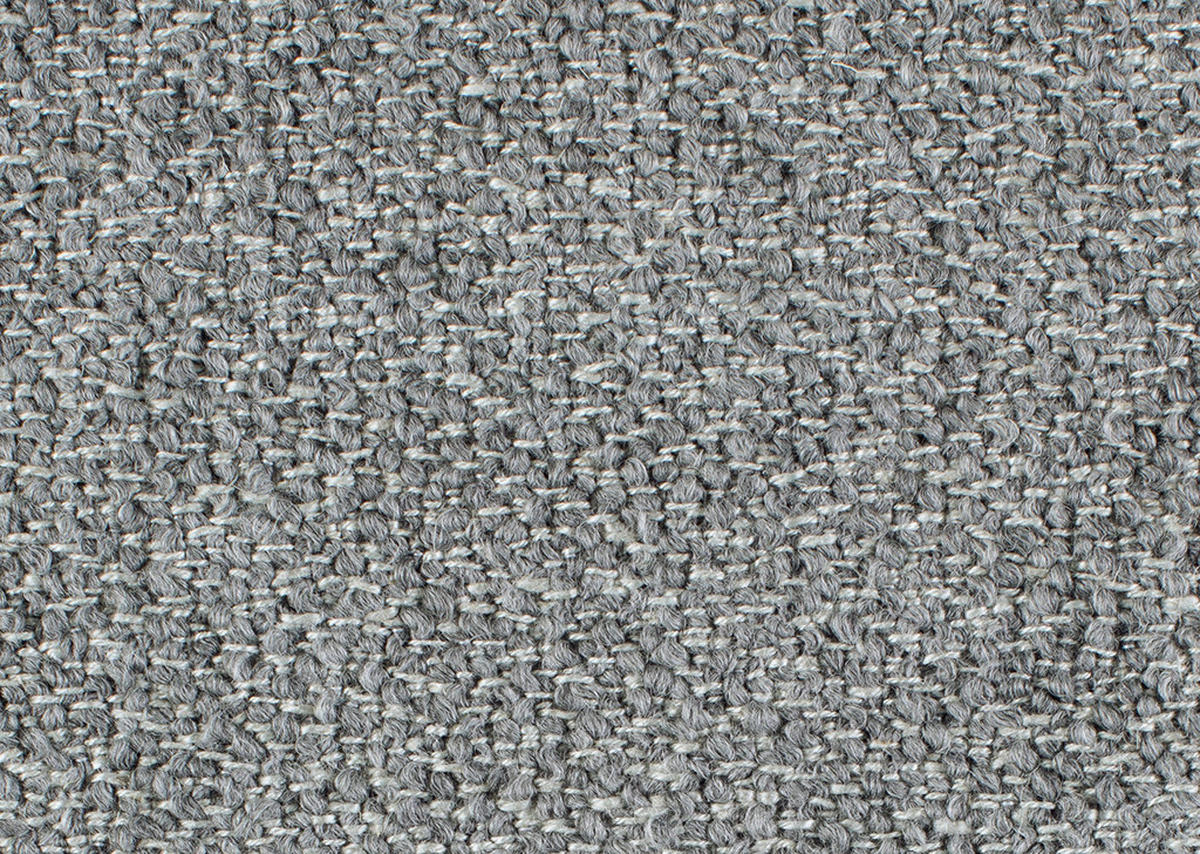 ECKSOFA in Flachgewebe, Struktur Hellgrau  - Anthrazit/Hellgrau, Design, Textil/Metall (254/230cm) - Johann Jakob