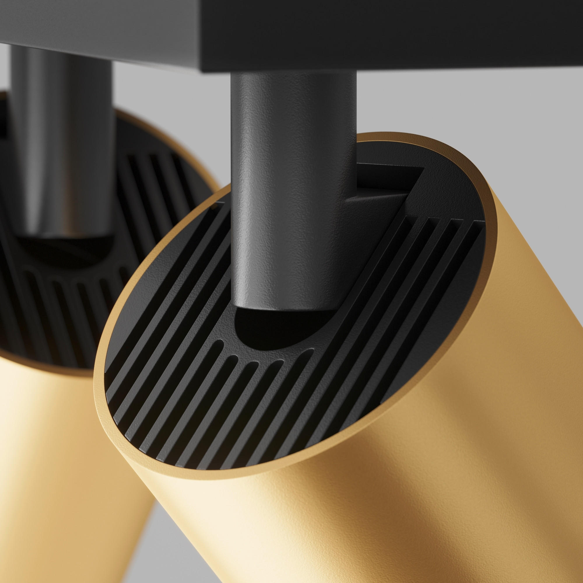STRAHLER Ceiling & Wall 6/34,4/12 cm - Goldfarben/Schwarz, Trend, Metall (6/34,4/12cm) - MAYTONI