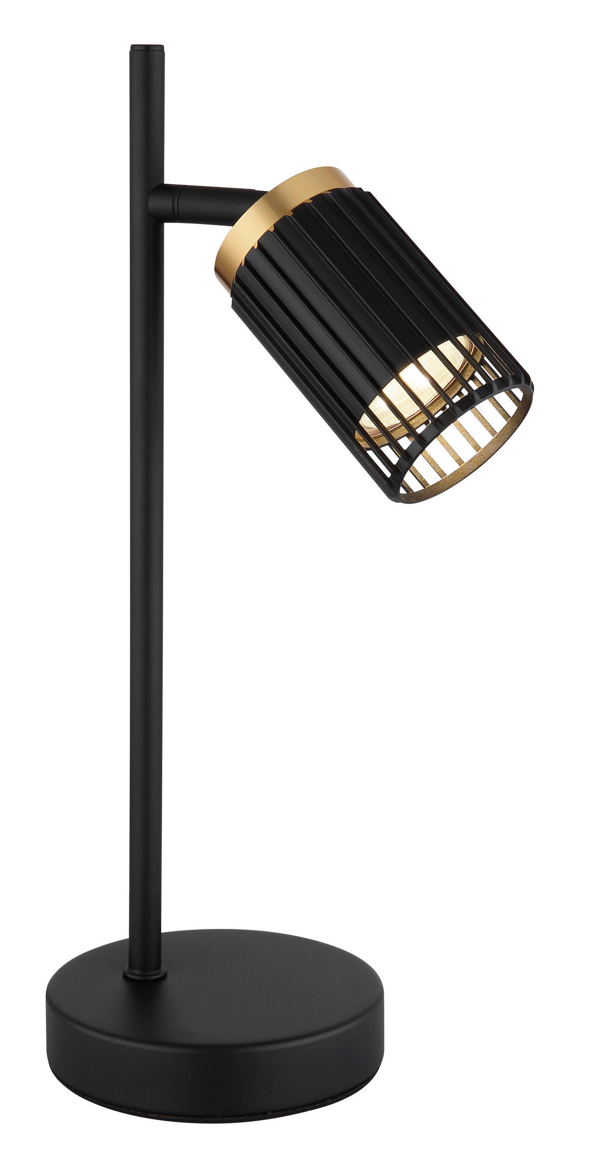 TISCHLEUCHTE KORBEN 16,5/12/35 cm   - Goldfarben/Schwarz, Design, Kunststoff/Metall (16,5/12/35cm) - Globo