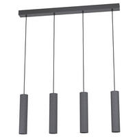 HÄNGLAMPA 84/6,5/150 cm  - vit/svart, Basics, metall/sten (84/6,5/150cm) - Eglo