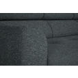 ECKSOFA in Chenille Grau  280/205 cm  - Schwarz/Grau, Design, Textil/Metall (280/205cm) - Xora
