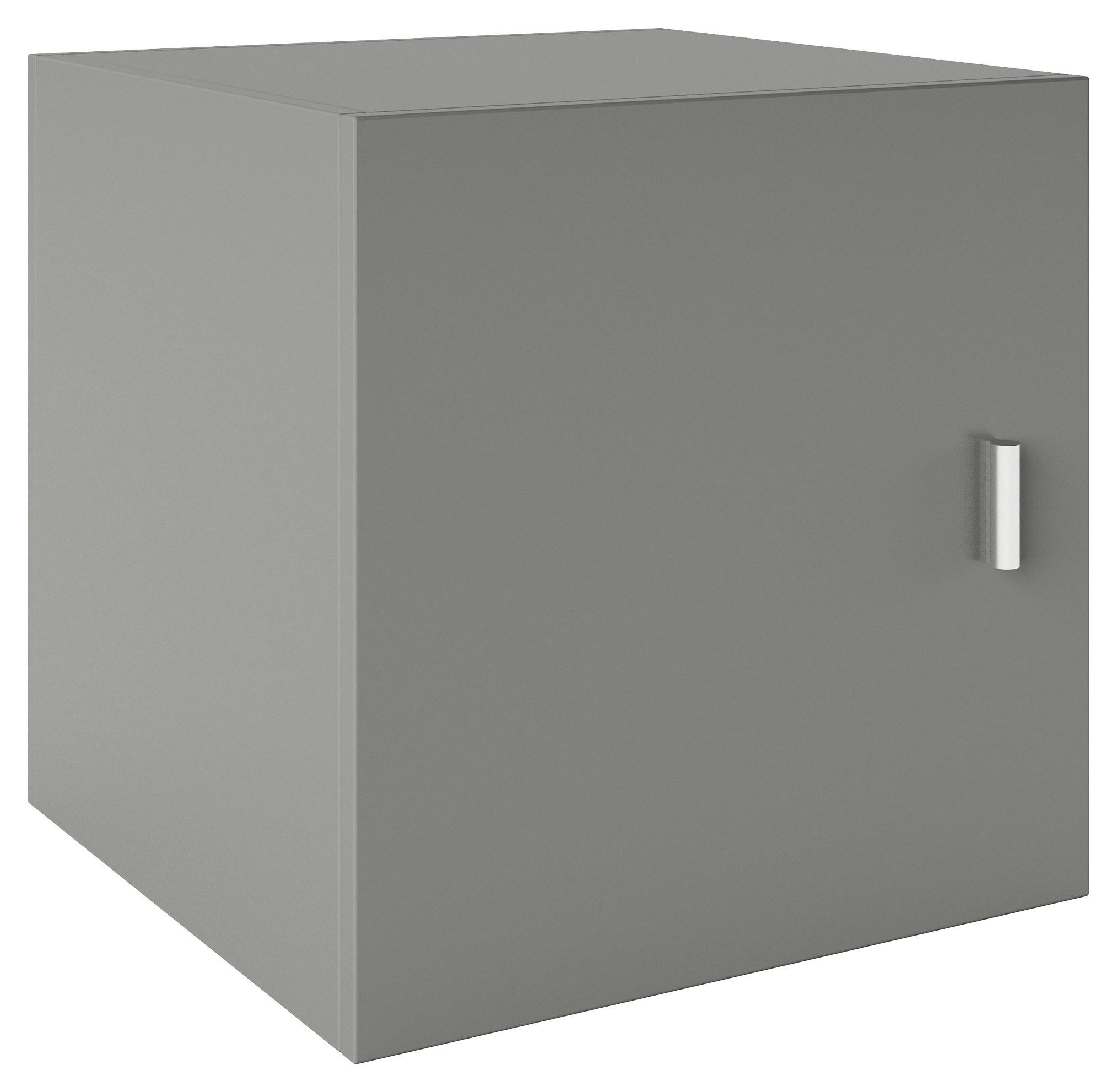CONTAINER 34/34/33,4 cm  - Silberfarben/Grau, Basics, Holzwerkstoff/Kunststoff (34/34/33,4cm) - MID.YOU