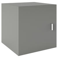 CONTAINER Grau  - Silberfarben/Grau, Basics, Holzwerkstoff/Kunststoff (34/34/33,4cm) - MID.YOU
