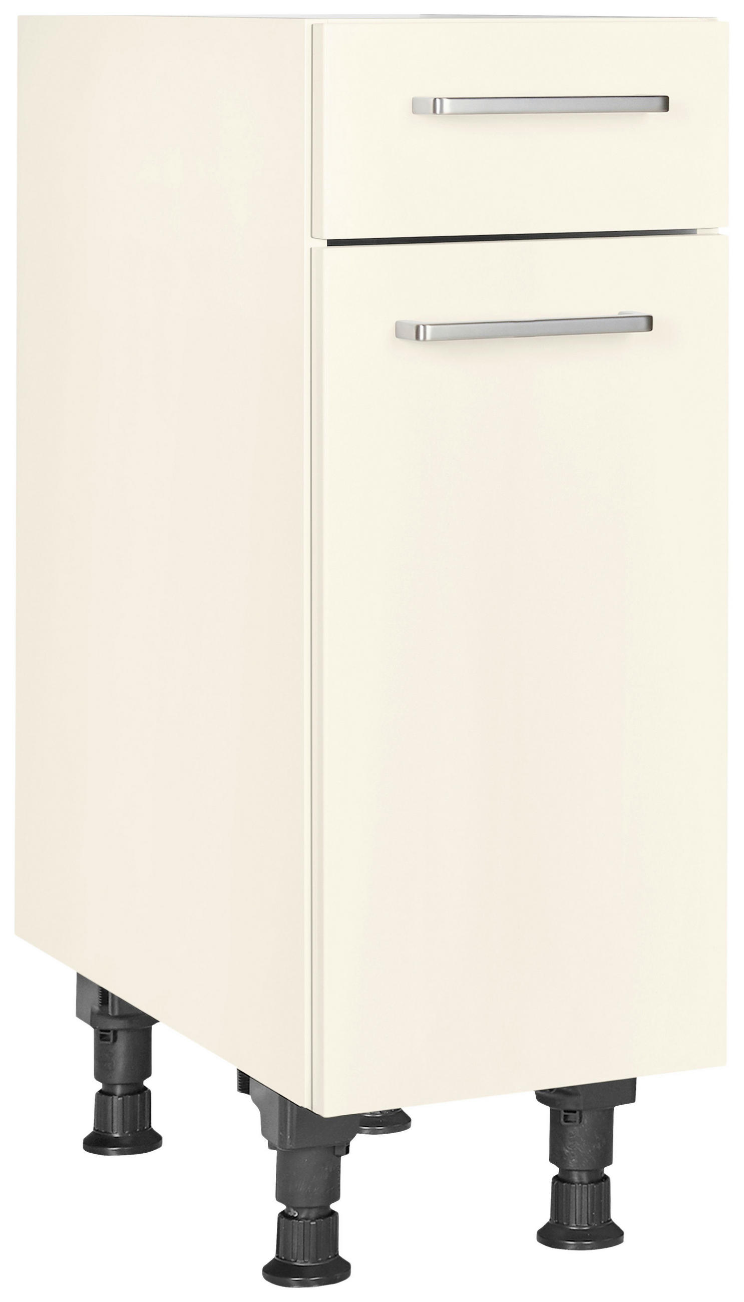 SCHUBKASTENUNTERSCHRANK 30/87/56 cm  in Magnolie  - Edelstahlfarben/Magnolie, MODERN, Holzwerkstoff/Metall (30/87/56cm) - Nobilia