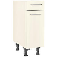 SCHUBKASTENUNTERSCHRANK 30/87/56 cm  in Magnolie  - Edelstahlfarben/Magnolie, MODERN, Holzwerkstoff/Metall (30/87/56cm) - Nobilia