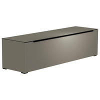LOWBOARD Grau, Schwarz  160/43/45 cm  - Schwarz/Grau, Design, Glas/Holzwerkstoff (160/43/45cm) - Moderano