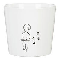 BLUMENTOPF  - Weiß Hochglanz, Basics, Keramik (13/13/12cm)