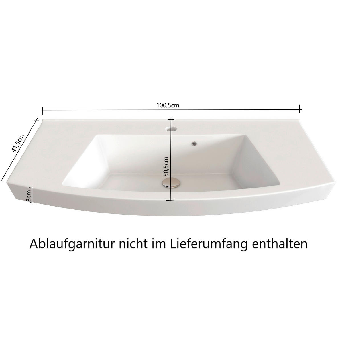 BADEZIMMER 100 cm  - Weiss/Eichefarben, Modern, Keramik/Holzwerkstoff (100cm) - Held