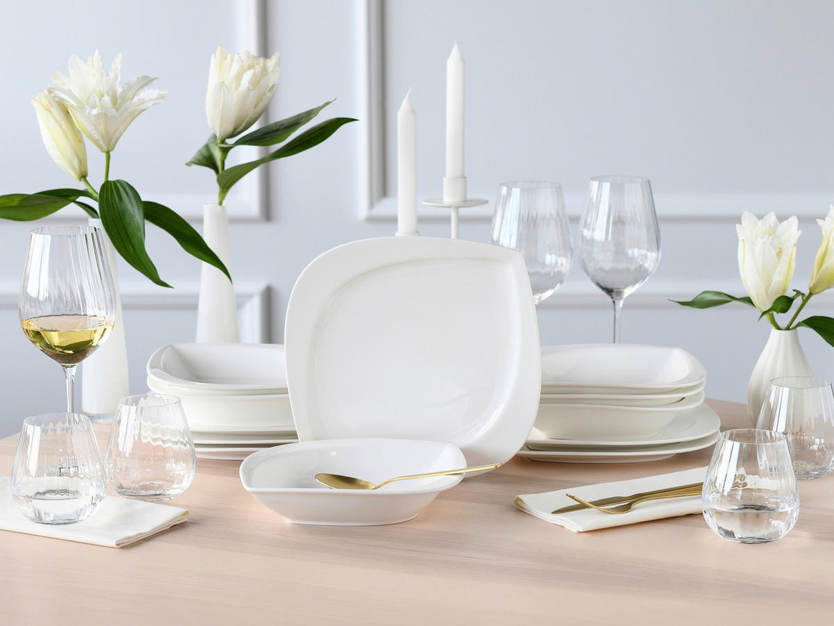 SERVIS Melbourne 12 delar  - cremefärgad, Basics, keramik - Creatable