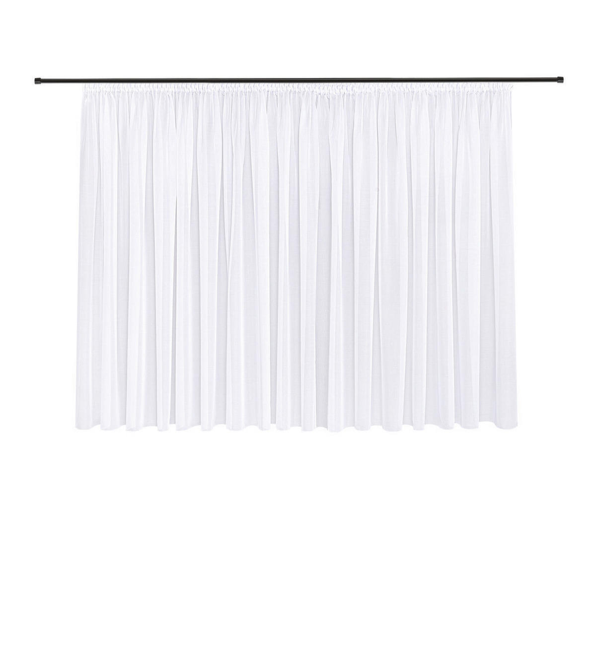 FERTIGSTORE  transparent  450/175 cm   - Weiß, Basics, Textil (450/175cm)