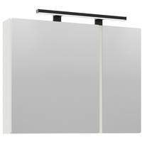 SPIEGELSCHRANK 90/75/18 cm  - Weiß, MODERN, Glas/Holzwerkstoff (90/75/18cm) - Welnova