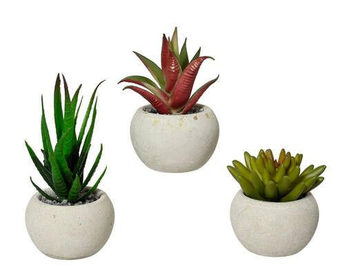 VEŠTAČKA BILJKA - zelena/crvena, Osnovno, plastika (12cm)