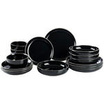 KOMBISERVICE Bastia noro 16-teilig  - Schwarz, Trend, Keramik - Novel