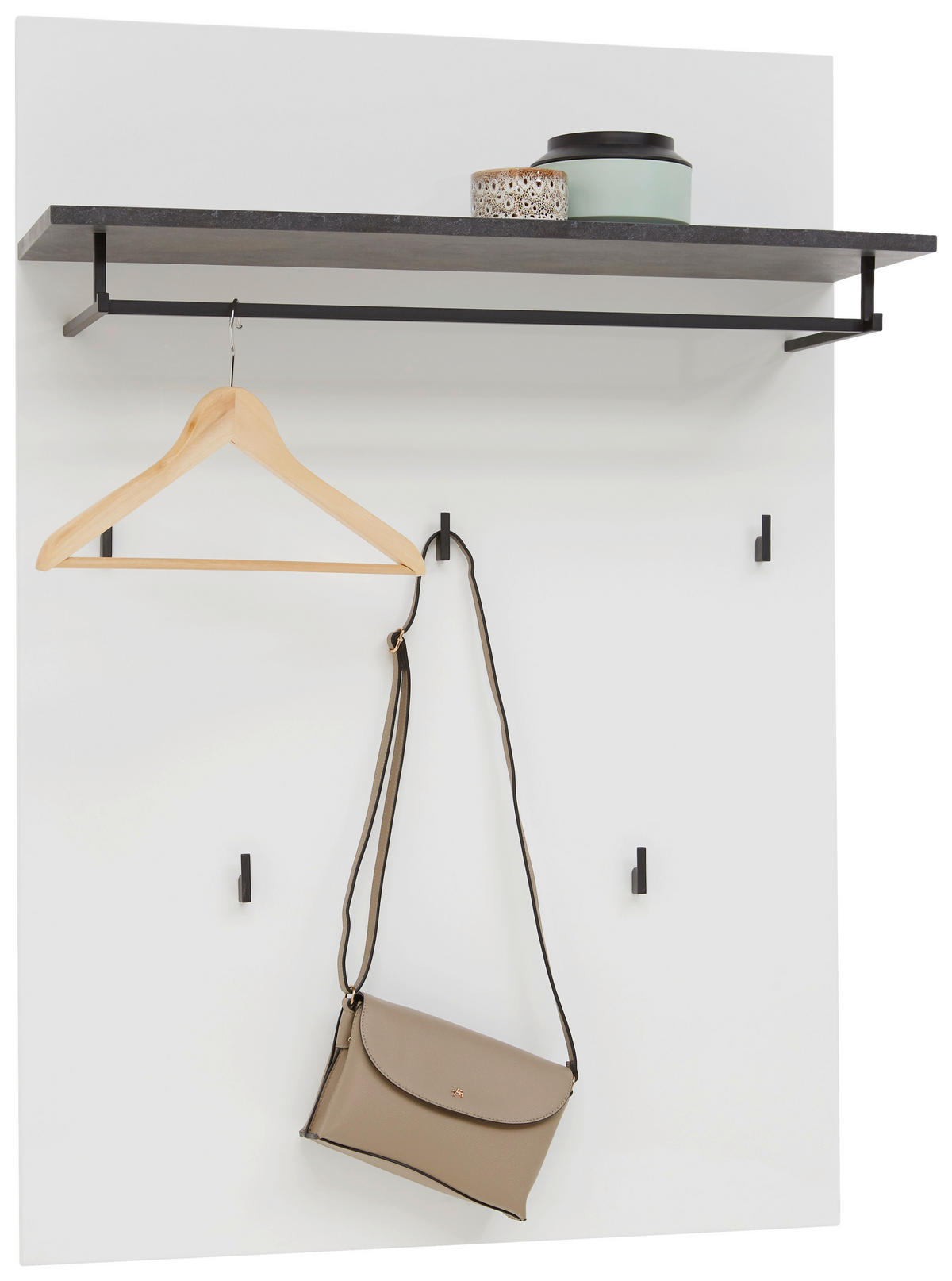 GARDEROBENPANEEL  in 80/115/26 cm  - Anthrazit/Weiß, Design, Holzwerkstoff (80/115/26cm) - Voleo