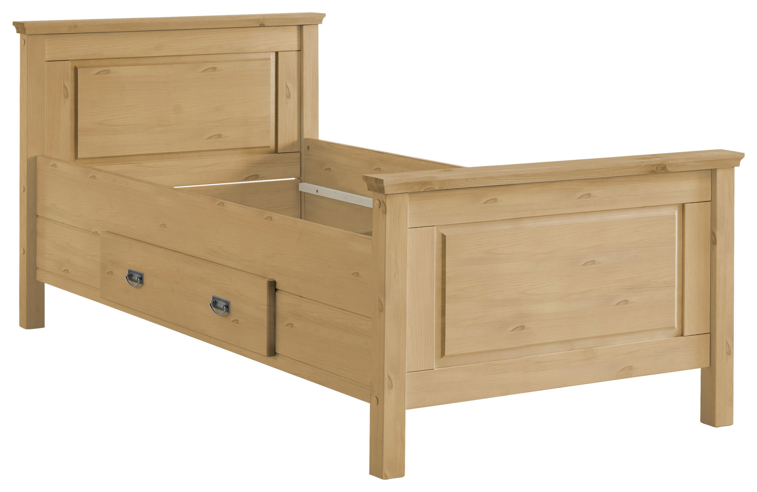 BETT 90/200 cm  in Laugenfarbig  - Laugenfarbig, ROMANTIK / LANDHAUS, Holz (90/200cm) - Boxxx