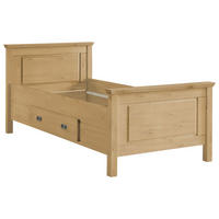 BETT 90/200 cm  in Laugenfarbig  - Laugenfarbig, ROMANTIK / LANDHAUS, Holz (90/200cm) - Boxxx
