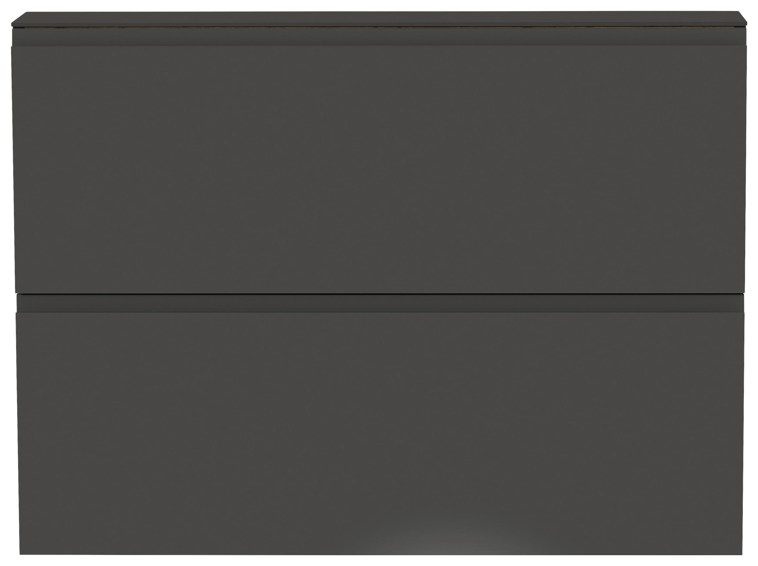 Thumbnail - Moderano Hängeschuhschrank Gardasee, Anthrazit, Glas, 110x82x22 cm, Typenauswahl, Beimöbel erhältlich, hängend, Garderob...