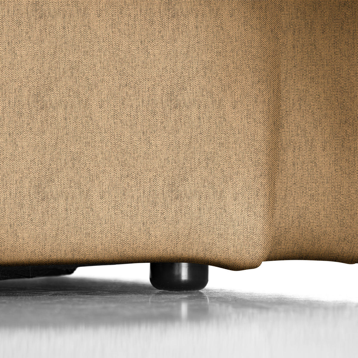 ECKSOFA Senfgelb Webstoff Rücken echt  - Senfgelb/Schwarz, Design, Kunststoff/Textil (171/290cm) - home24