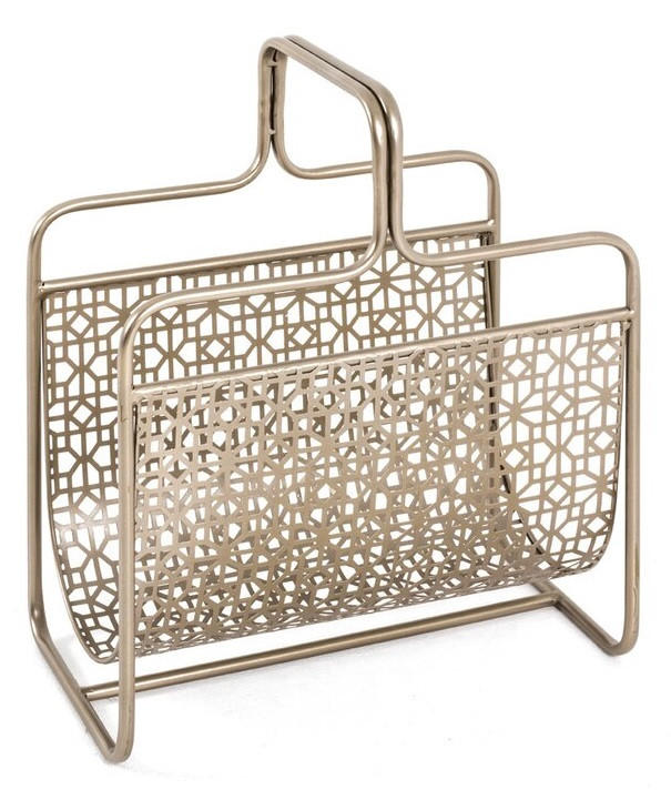 STOJAN NA NOVINY, bronzová - bronzová, kov (37/45/22cm) - Carryhome