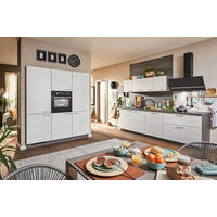 KUCHYŇSKÁ LINKA PLAN 280 - barvy dubu/barvy nerez oceli, Design, kov/kompozitní dřevo (180/280cm) - Welnova