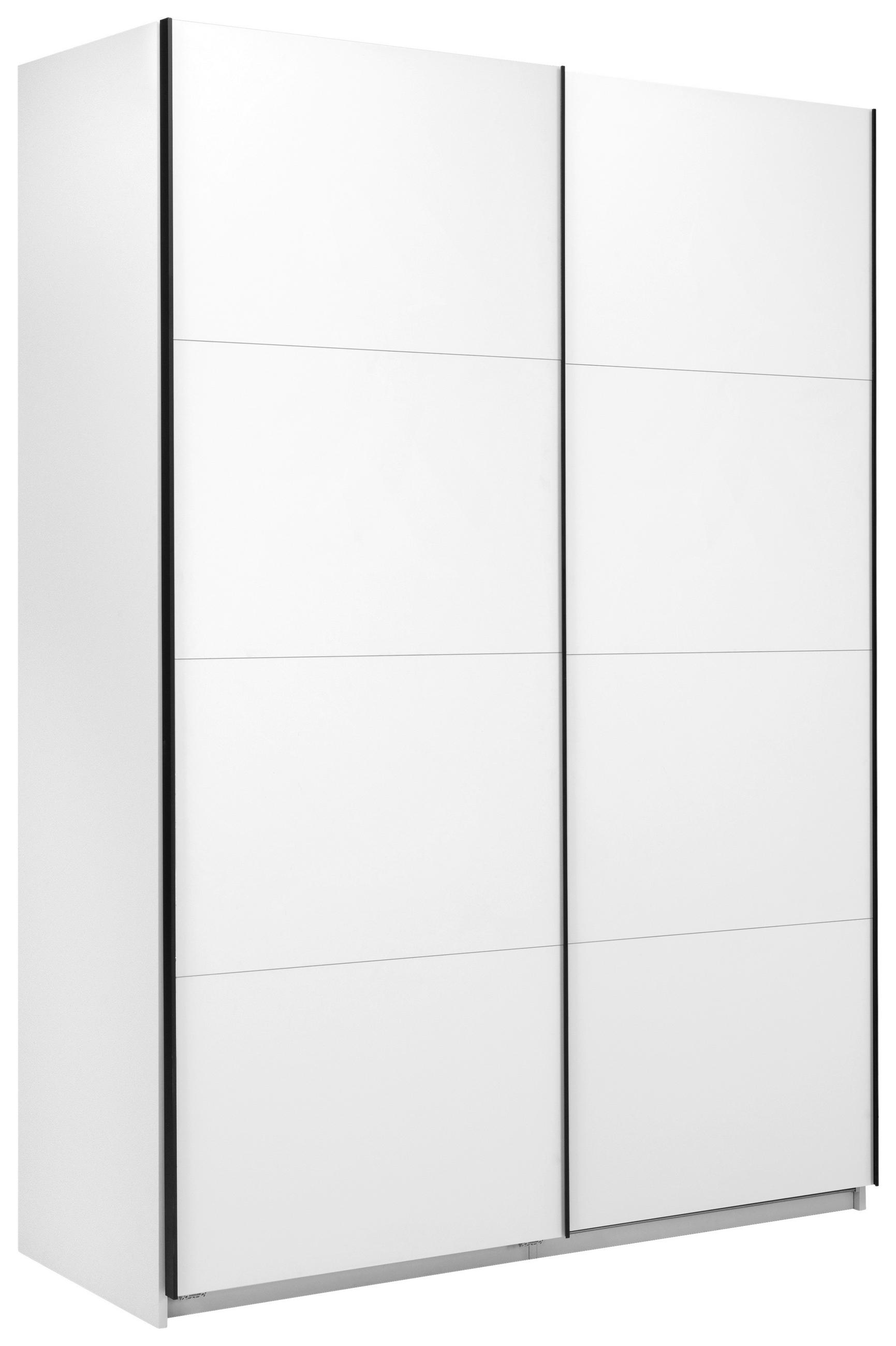 P & B ŠATNÍ SKŘÍŇ S POSUVNÝMI DVEŘM, bílá, 150/211,5/61,5 cm