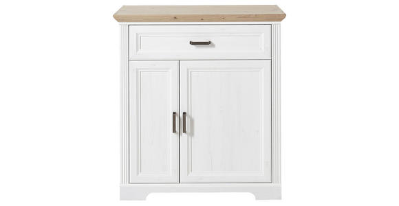 GARDEROBE 4-teilig  in 223/204/41 cm  - Weiß/Eiche Artisan, ROMANTIK / LANDHAUS, Holzwerkstoff (223/204/41cm) - Landscape