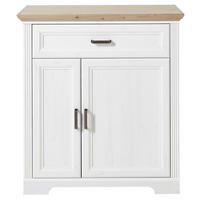 SCHUHSCHRANK Eichefarben, Pinienfarben  - Eichefarben/Grau, ROMANTIK / LANDHAUS, Holzwerkstoff/Metall (93/102/41cm) - Landscape