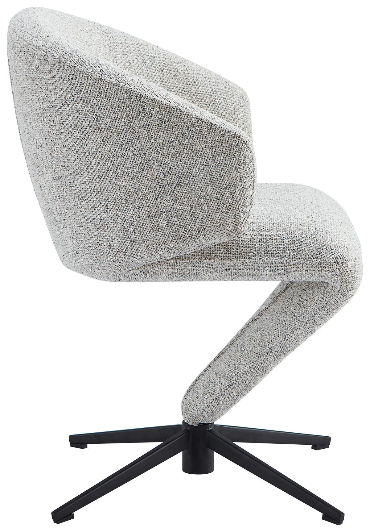 STOL MED ARMSTÖD järn linneimitation  - svart/cremefärgad, Design, metall/textil (62/82/62cm) - Moderano