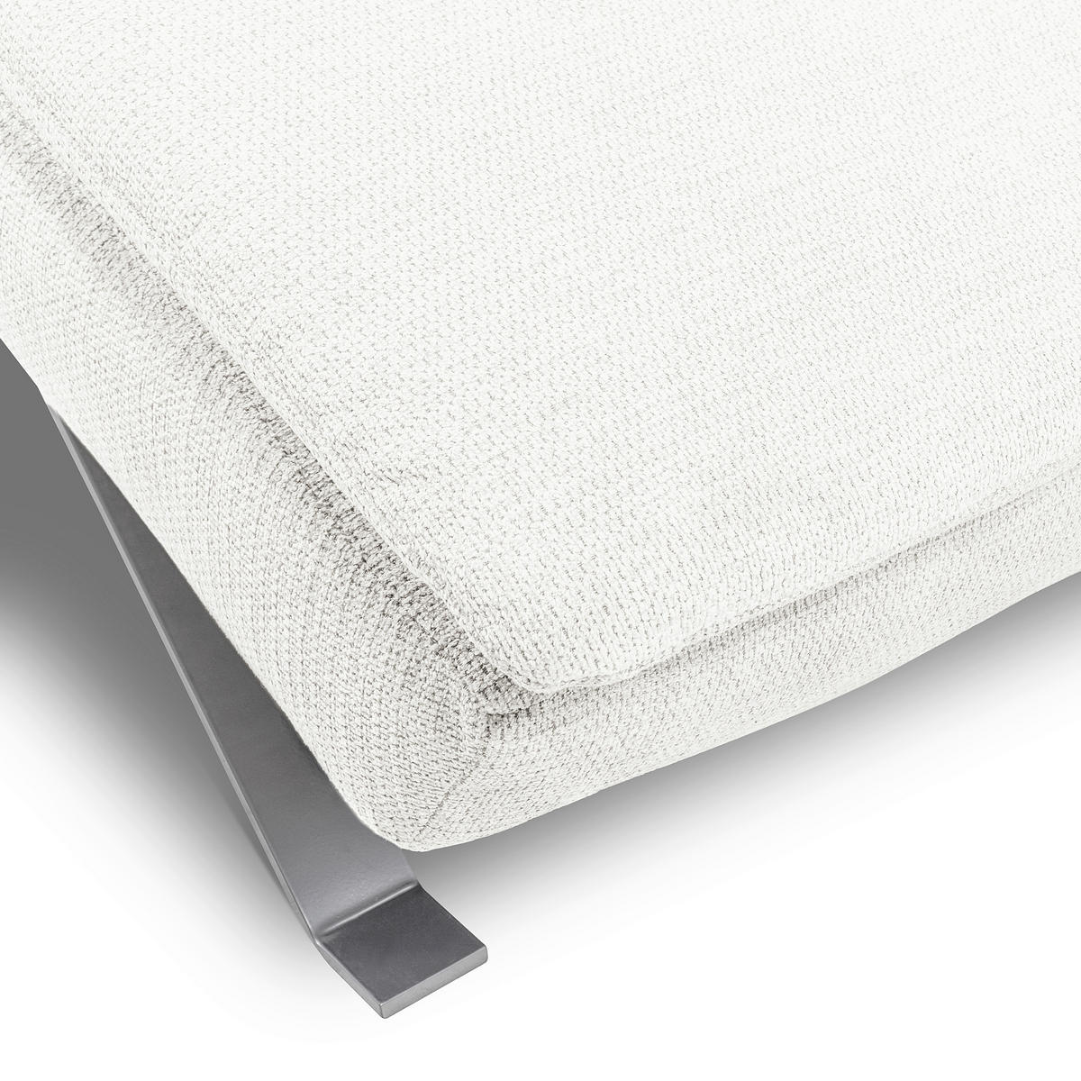 RELAXLIEGE in Chenille Creme  - Silberfarben/Creme, Design, Textil/Metall (65/95/171cm) - Celina Home