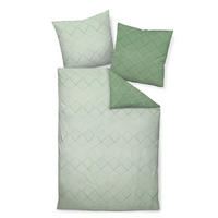 WENDEBETTWÄSCHE Biber 155/220 cm  - Waldgrün/Jadegrün, Design, Textil (155/220cm) - Janine