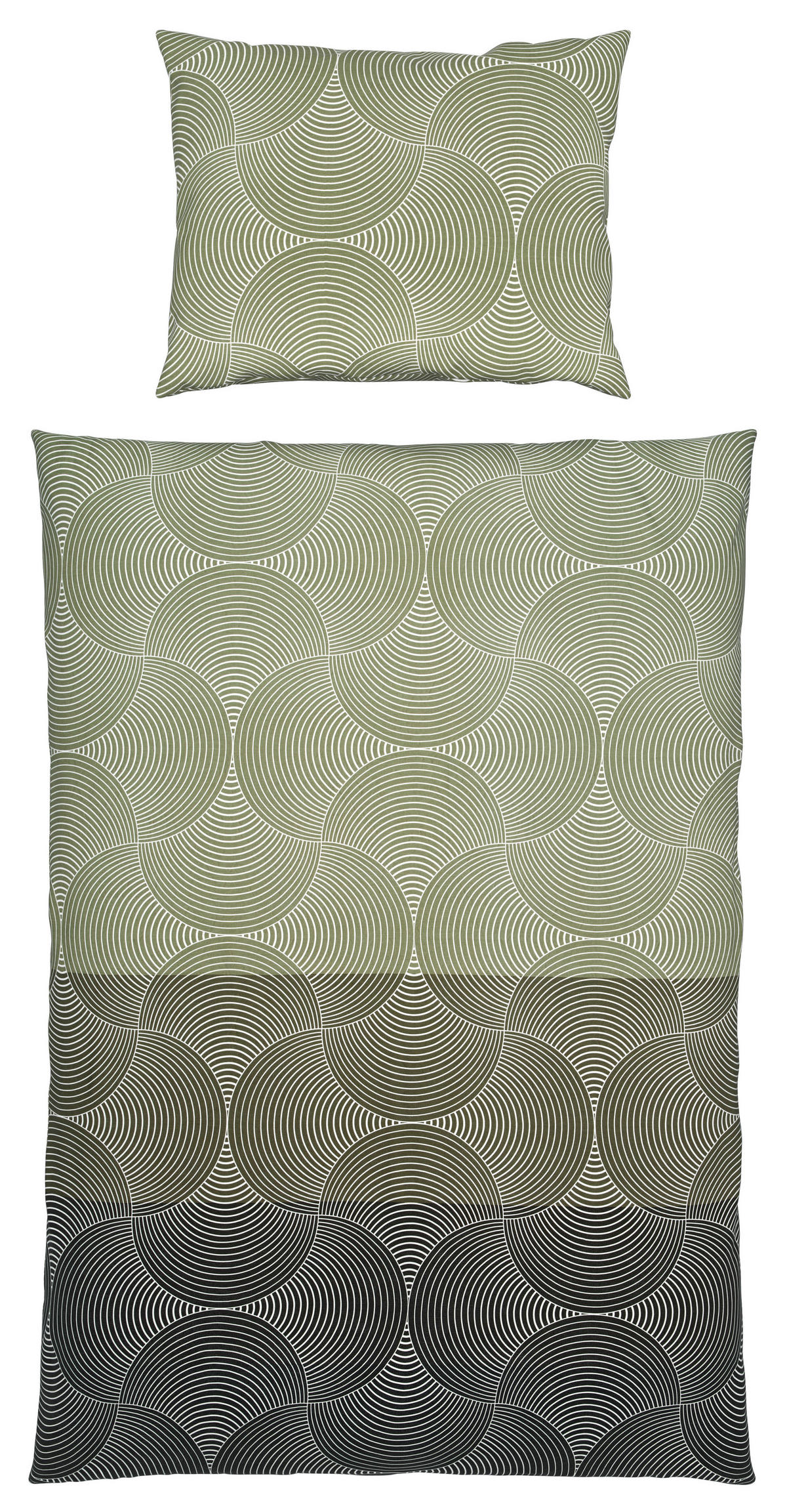 POSTEĽNÁ BIELIZEŇ, satén, zelená, olivovozelená, 140/200 cm - olivovozelená/zelená, Konventionell, textil (140/200cm) - Bugatti